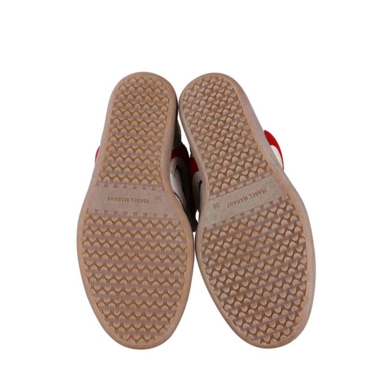 Isabel Marant Beige Suede Red Green High Top Sneakers