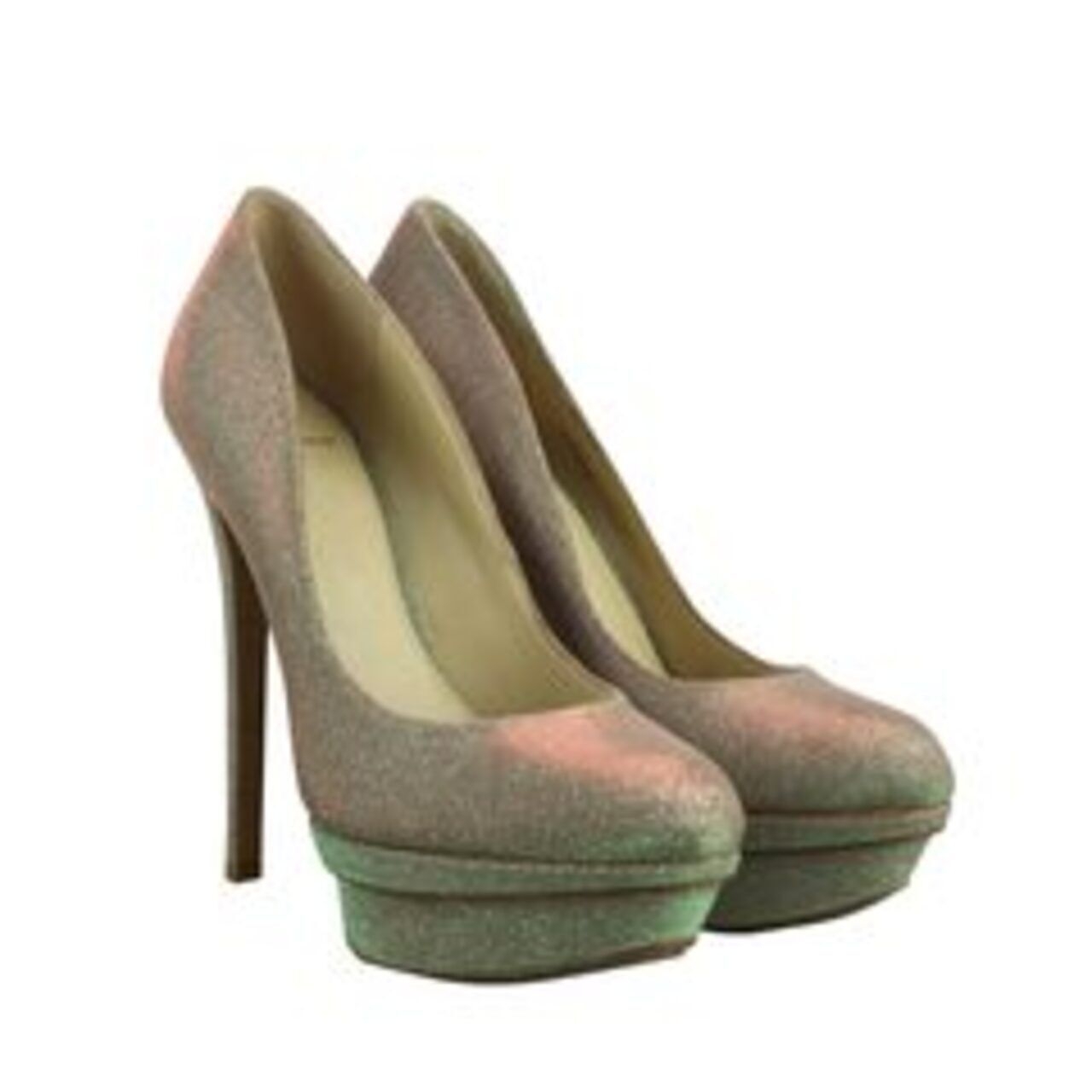 Brian Atwood Fontanne Multicolor Sparkle Pumps Heels