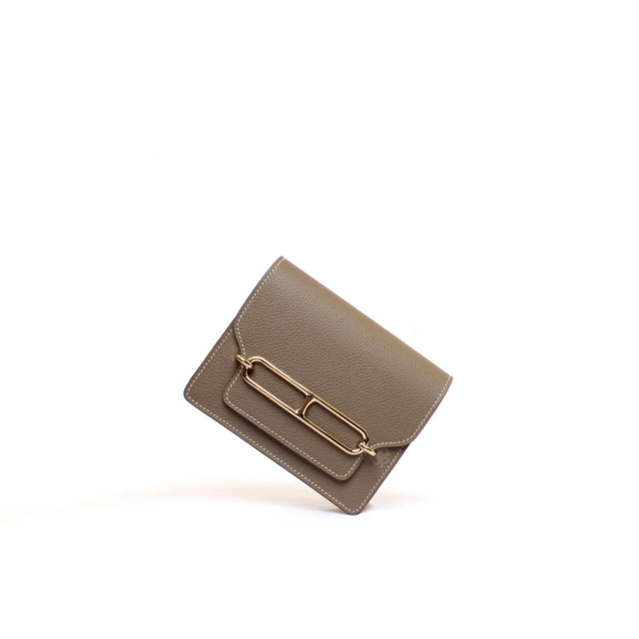 Hermes Roulis Slim Wallet Etoupe Chevre Mysore