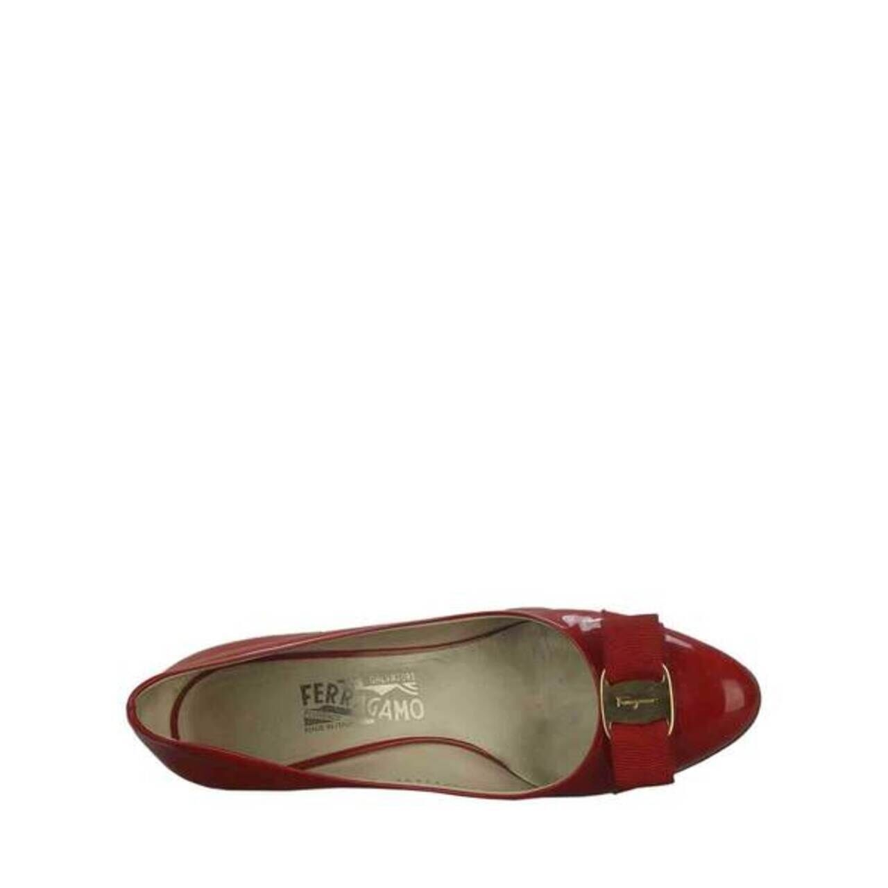 Salvatore Ferragamo Carla 70 Bow Kitten Red