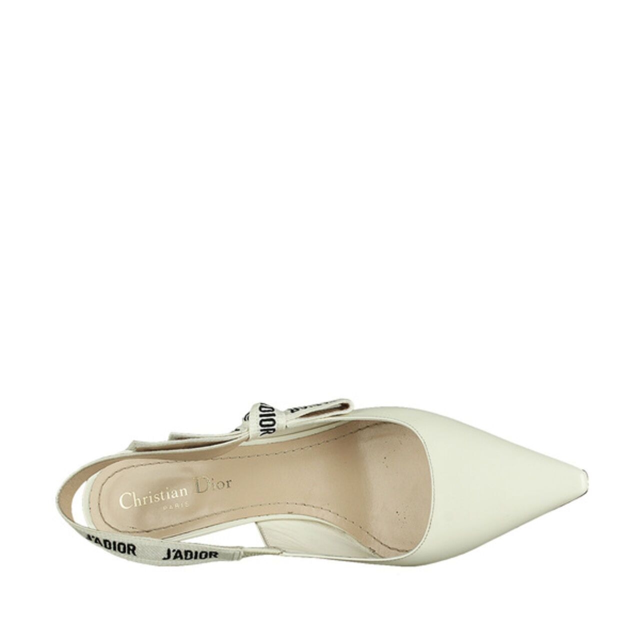 Christian Dior Patent J'Adior Slingback Pumps in Off White