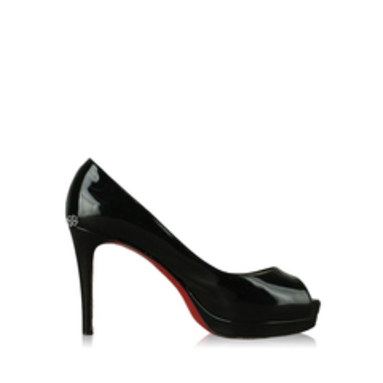 Christian Louboutin Open toe black pump patent leather Heels