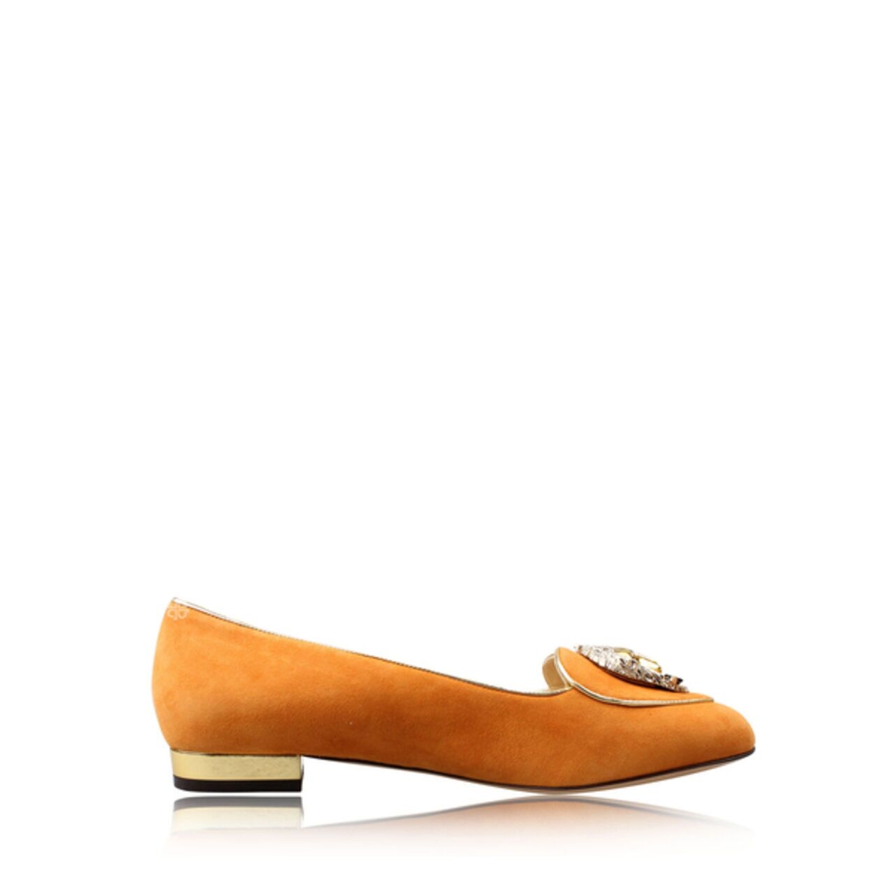 Charlotte Olympia Leo Orange Suede
