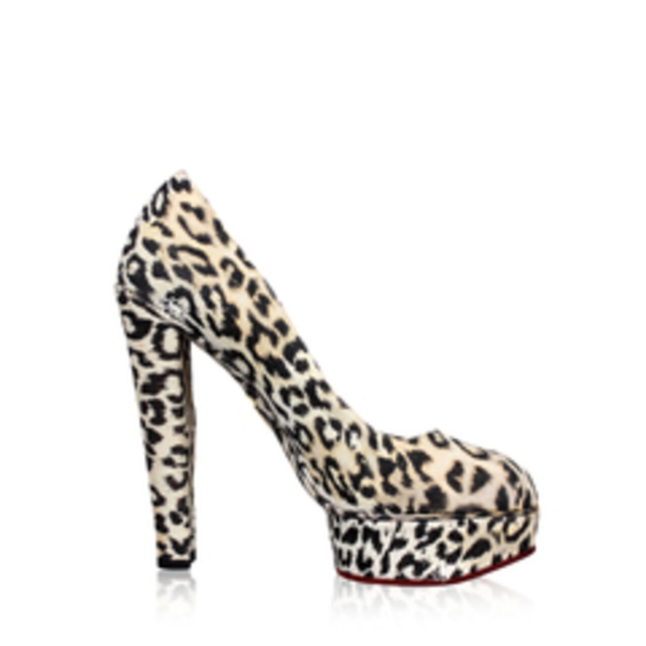 Charlotte Olympia Women's Dolly Leopard-print Calf Hair Platform Heels