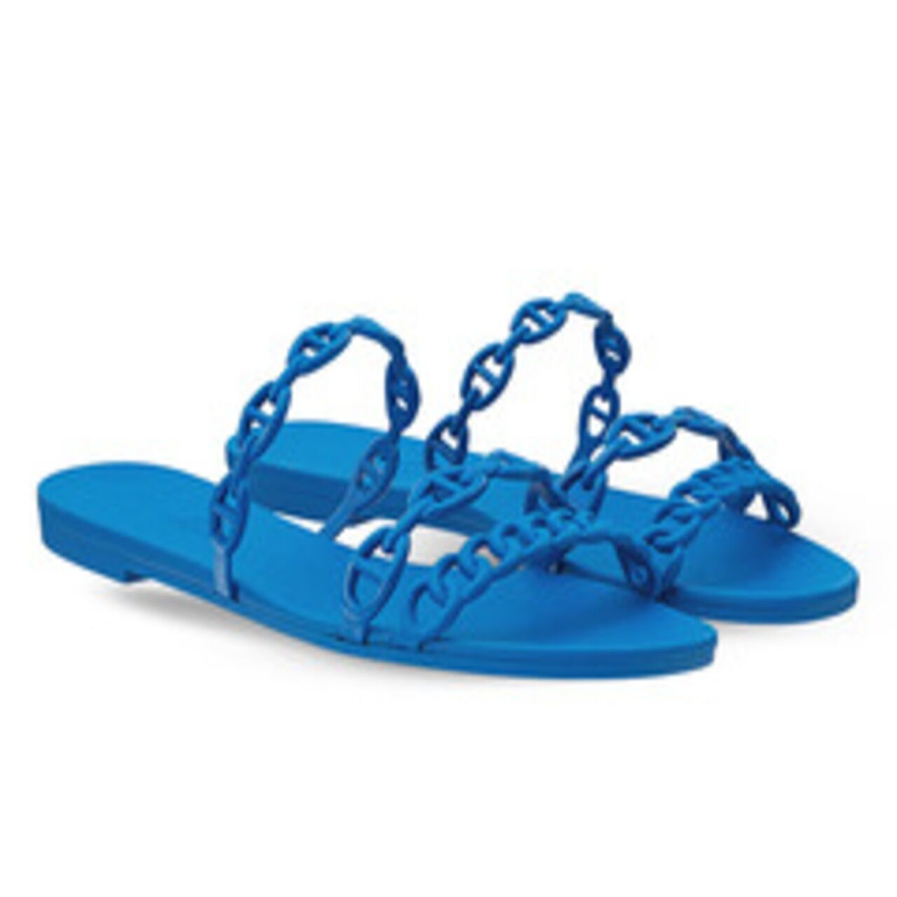 Hermes Jelly Blue Rivage Sandals