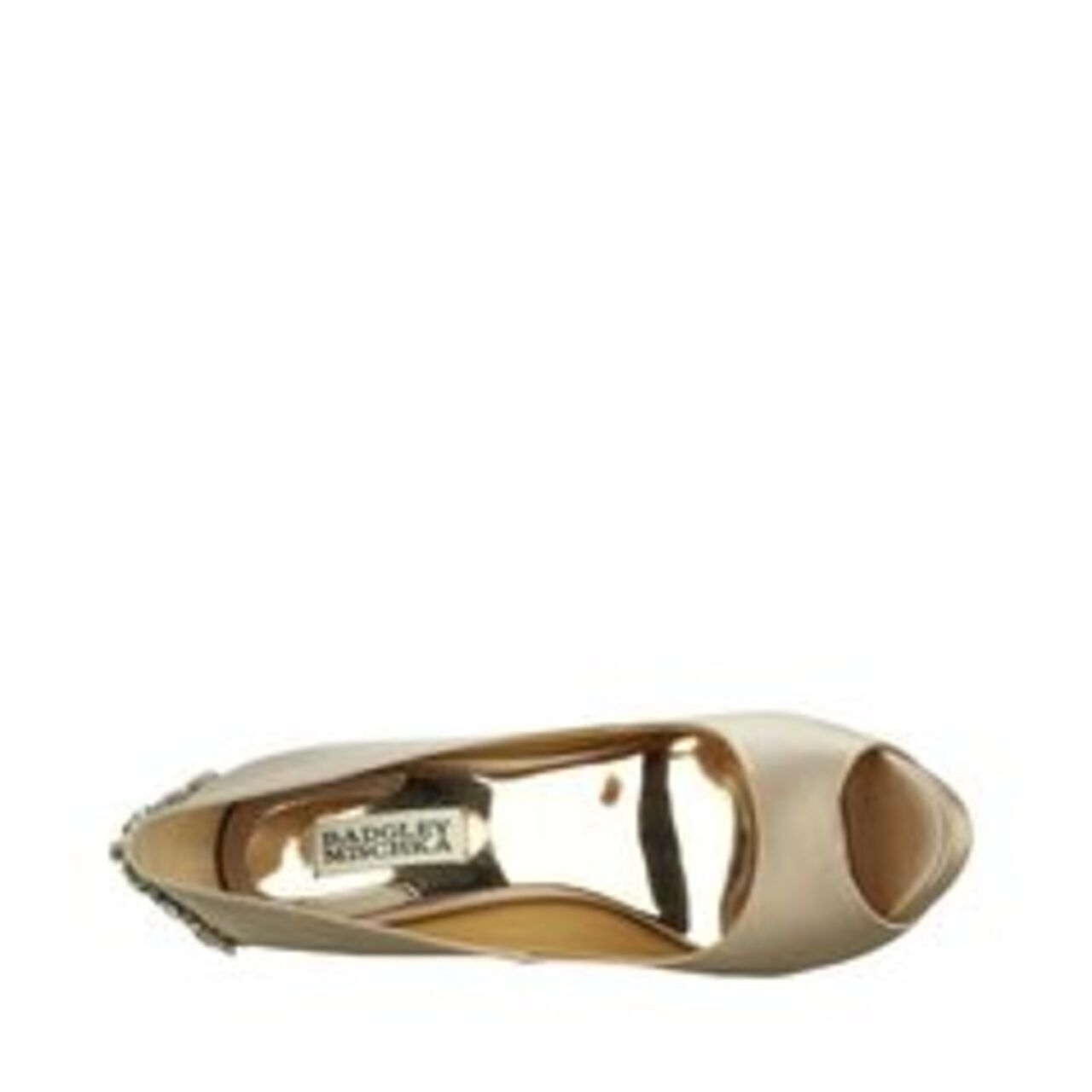 Badgley Mischka Kiara Embellished Peep-Toe Pump Heels