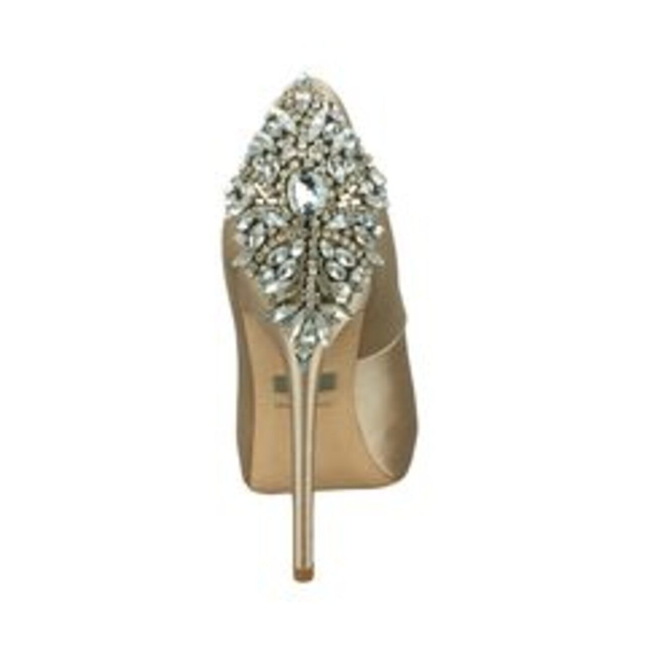 Badgley Mischka Kiara Embellished Peep-Toe Pump Heels