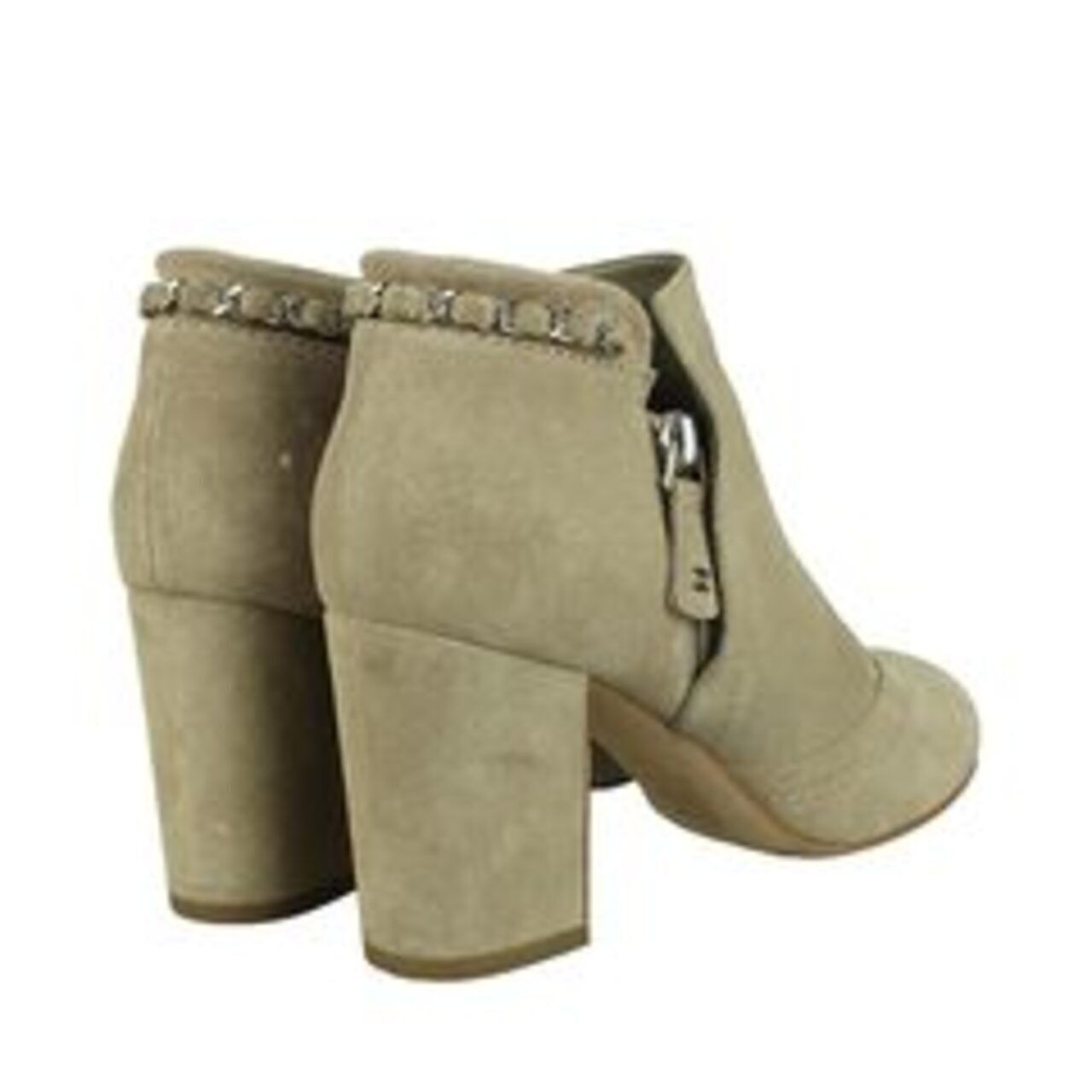 Chanel Suede with Chain Detail Ankle Boots