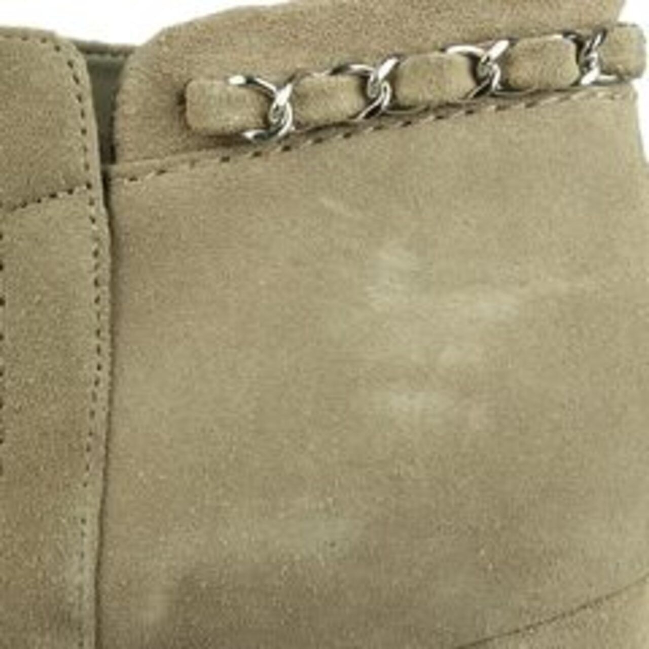 Chanel Suede with Chain Detail Ankle Boots