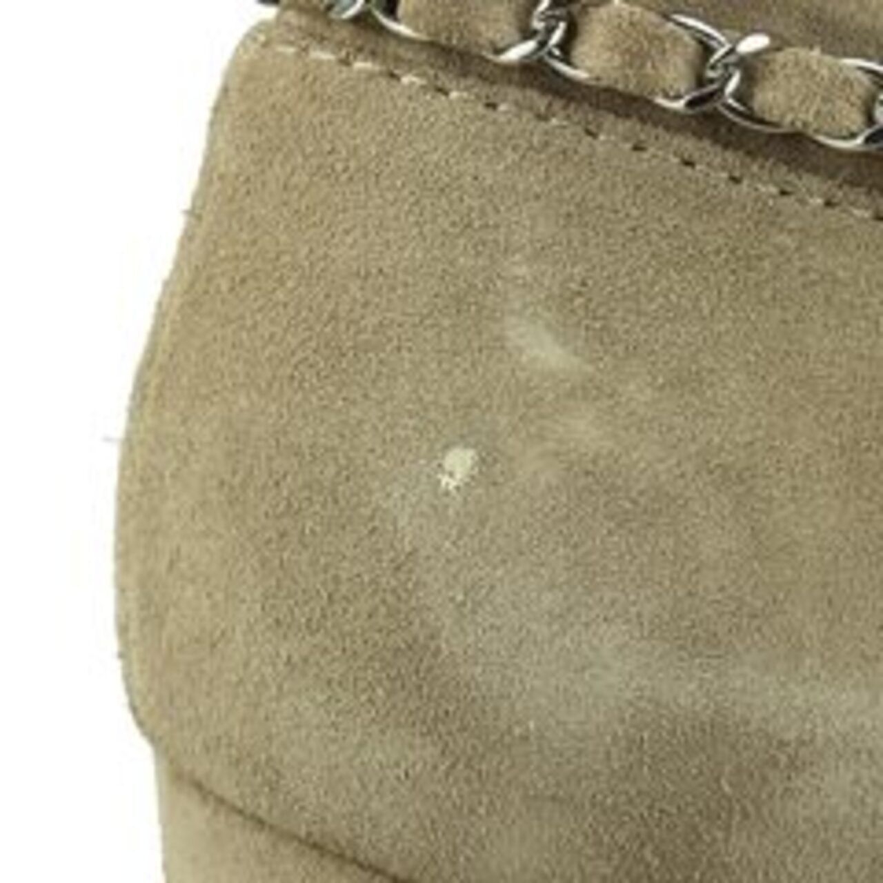 Chanel Suede with Chain Detail Ankle Boots