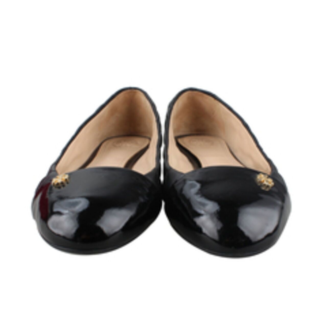 Tory Burch Claremont Black Quilted Leather Ballet Flats