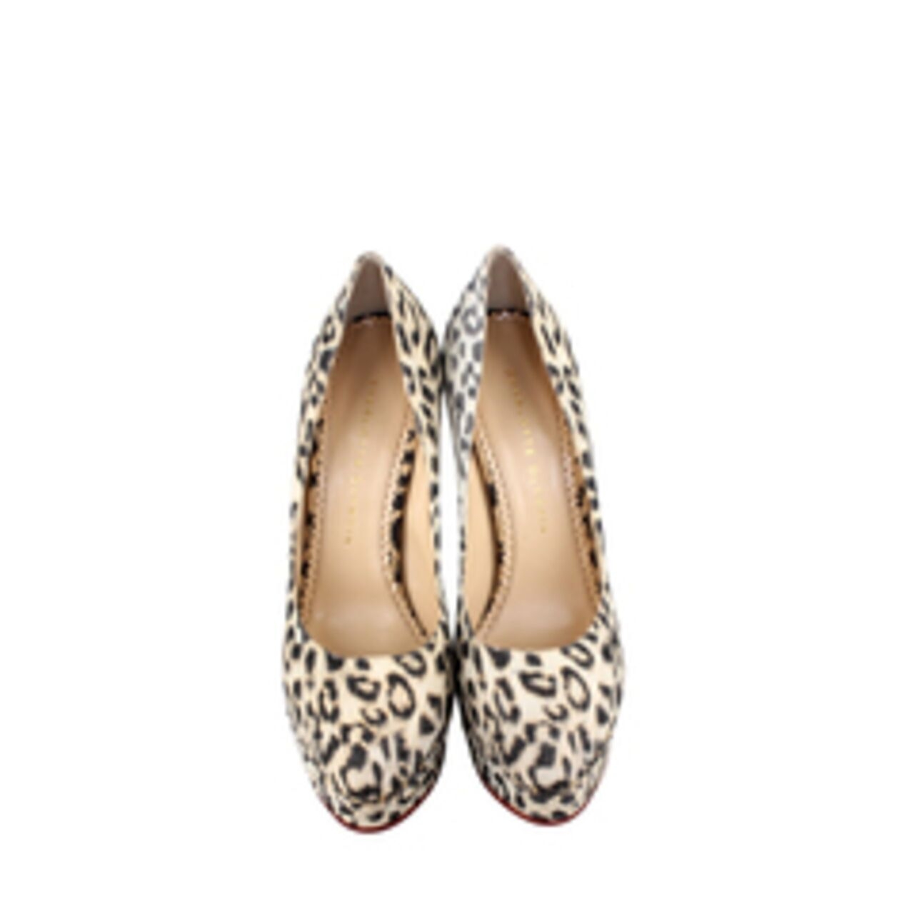 Charlotte Olympia Women's Dolly Leopard-print Calf Hair Platform Heels