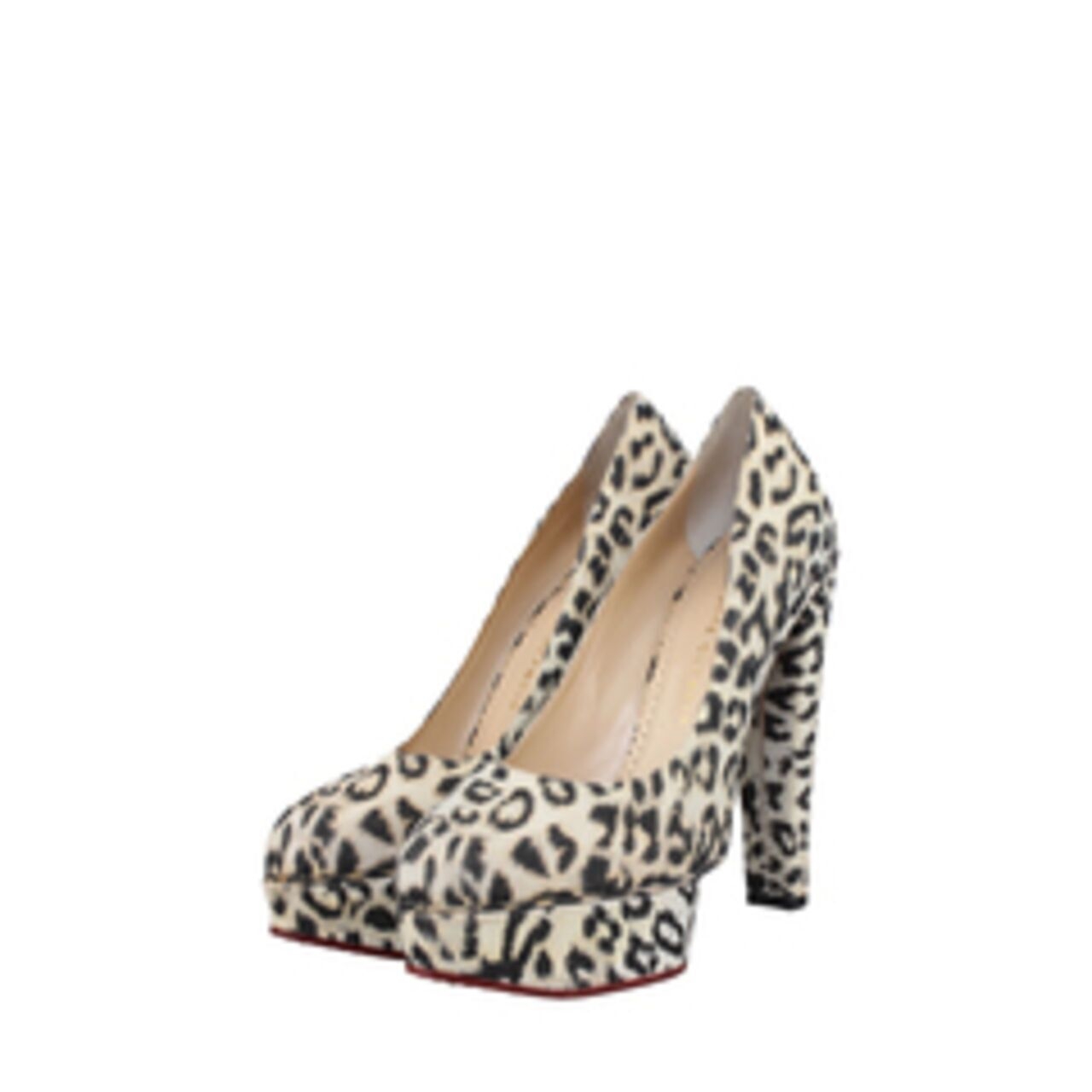 Charlotte Olympia Women's Dolly Leopard-print Calf Hair Platform Heels