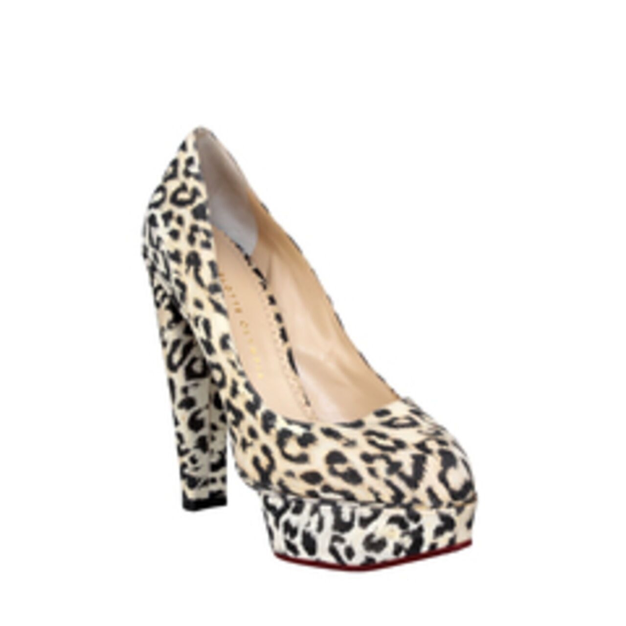 Charlotte Olympia Women's Dolly Leopard-print Calf Hair Platform Heels