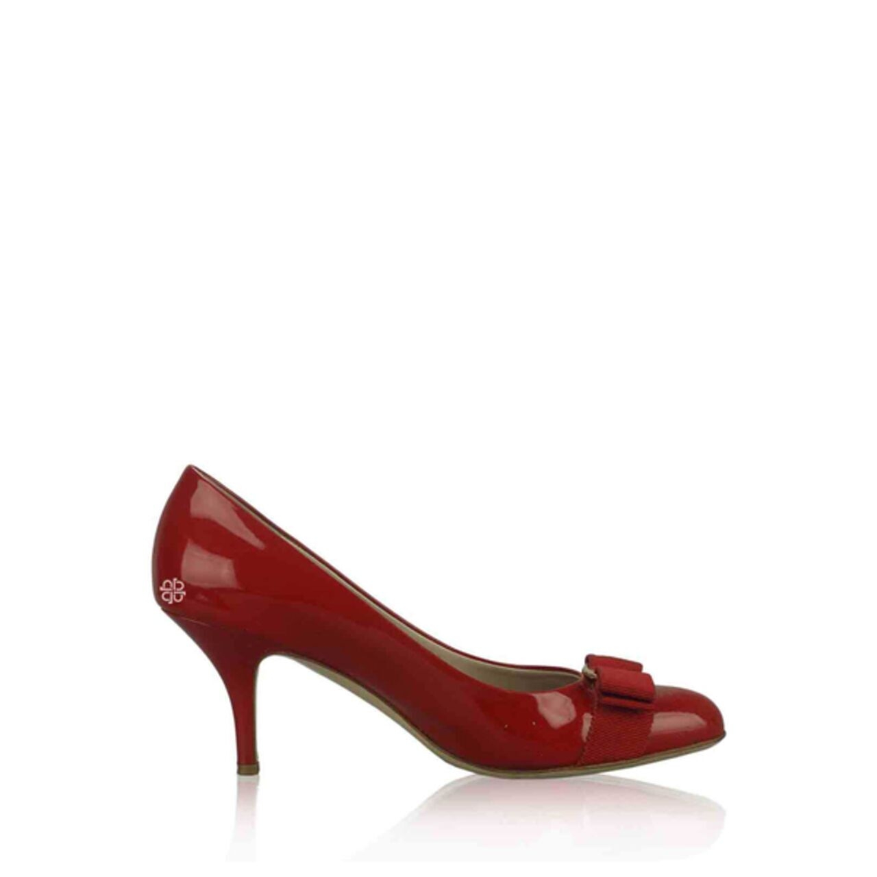 Salvatore Ferragamo Carla 70 Bow Kitten Red