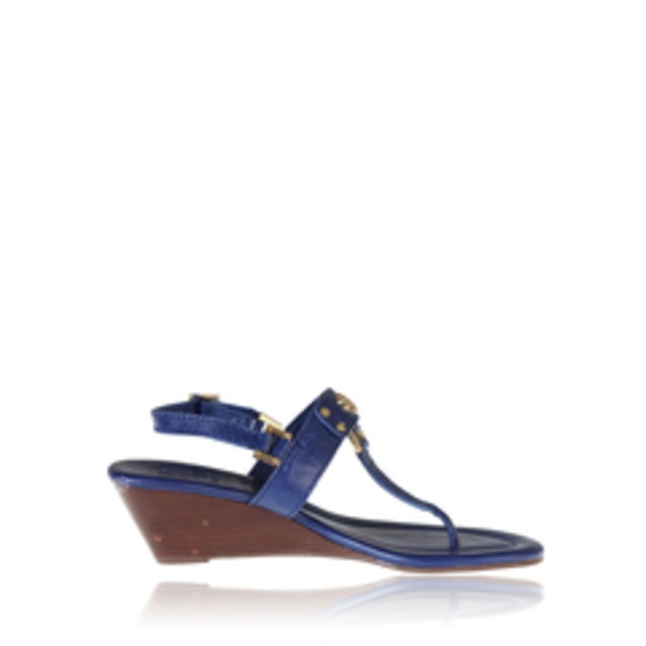 Tory Burch Robinson Demi Sandal Blue Wedges