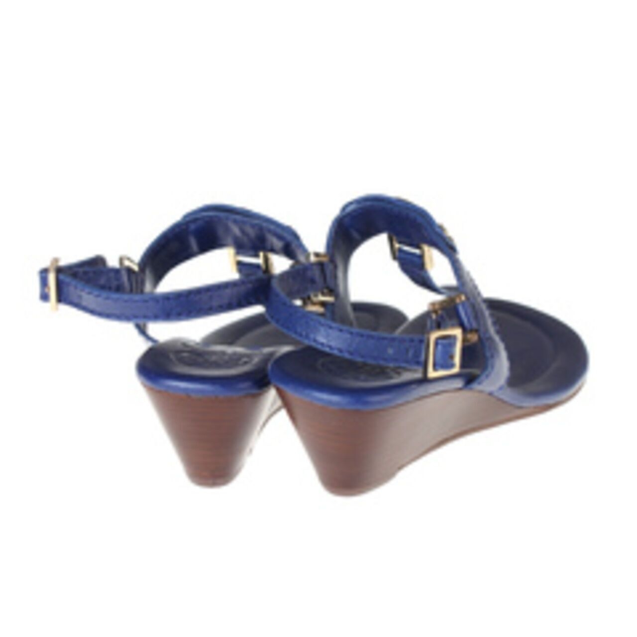Tory Burch Robinson Demi Sandal Blue Wedges