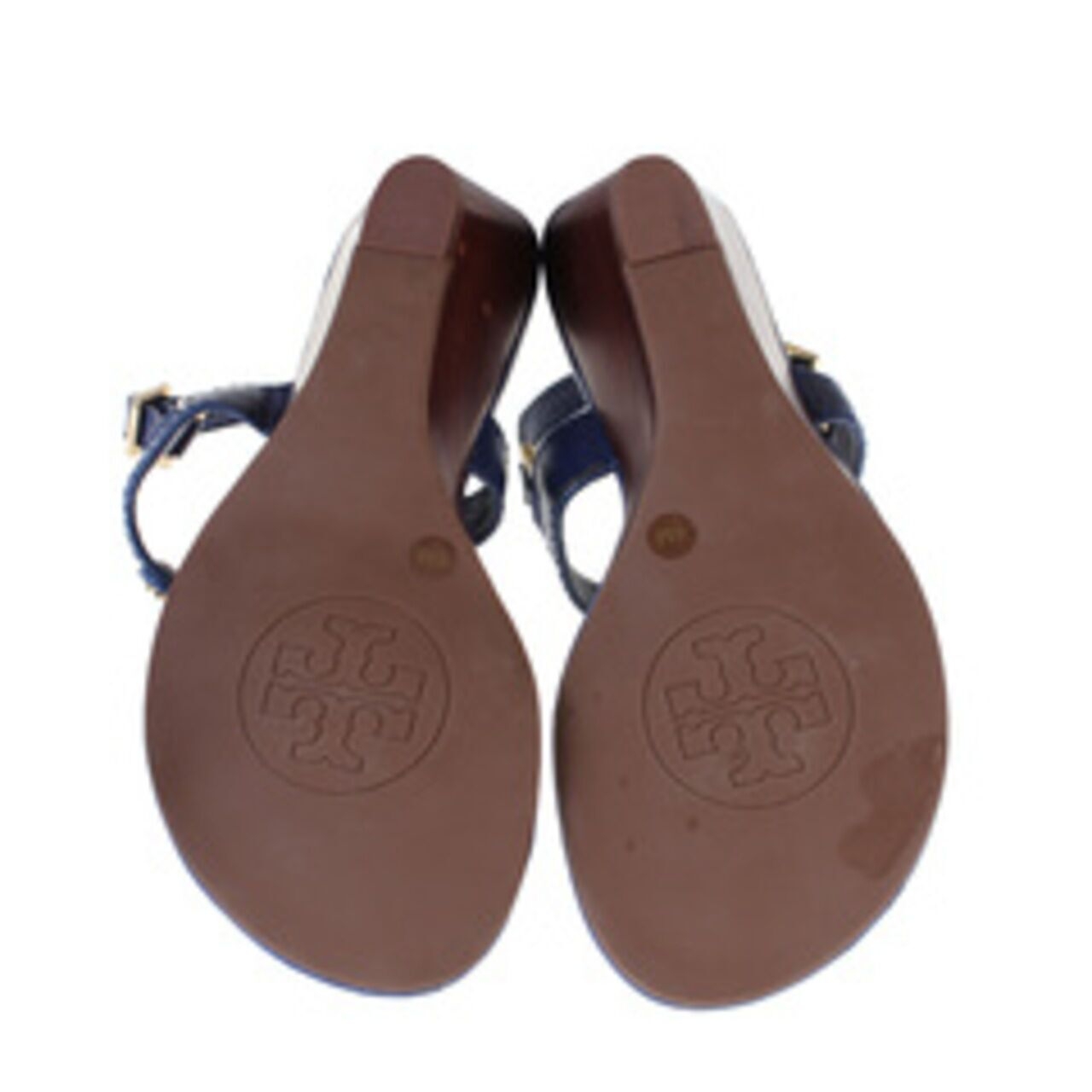 Tory Burch Robinson Demi Sandal Blue Wedges