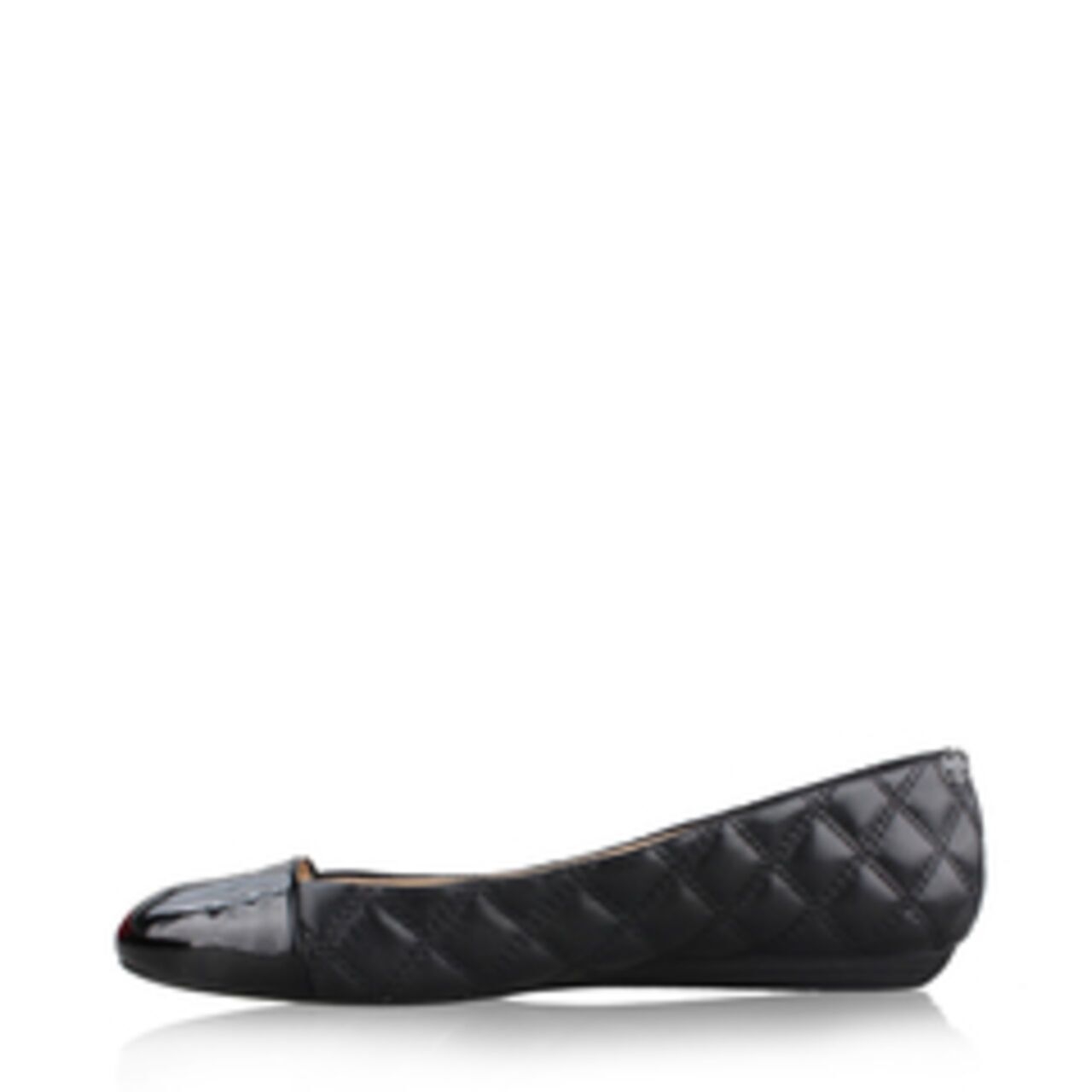 Tory Burch Claremont Black Quilted Leather Ballet Flats