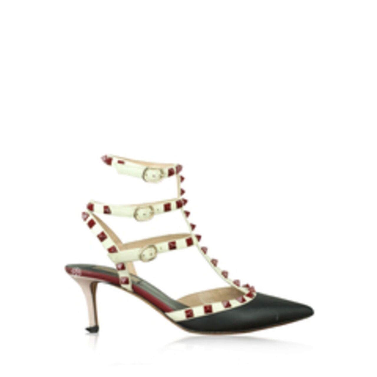 Valentino Garavani Rockstud Calfskin Ankle Strap Pump 65 MM Heels