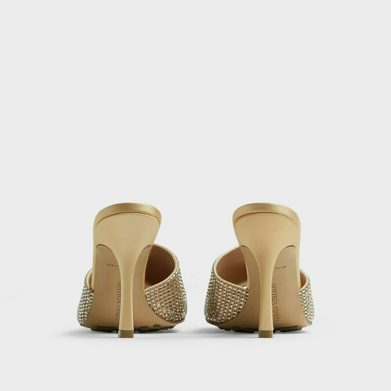 [PREORDER] Bottega Veneta Stretch Strass-Embellished Heels in Cane Sugar