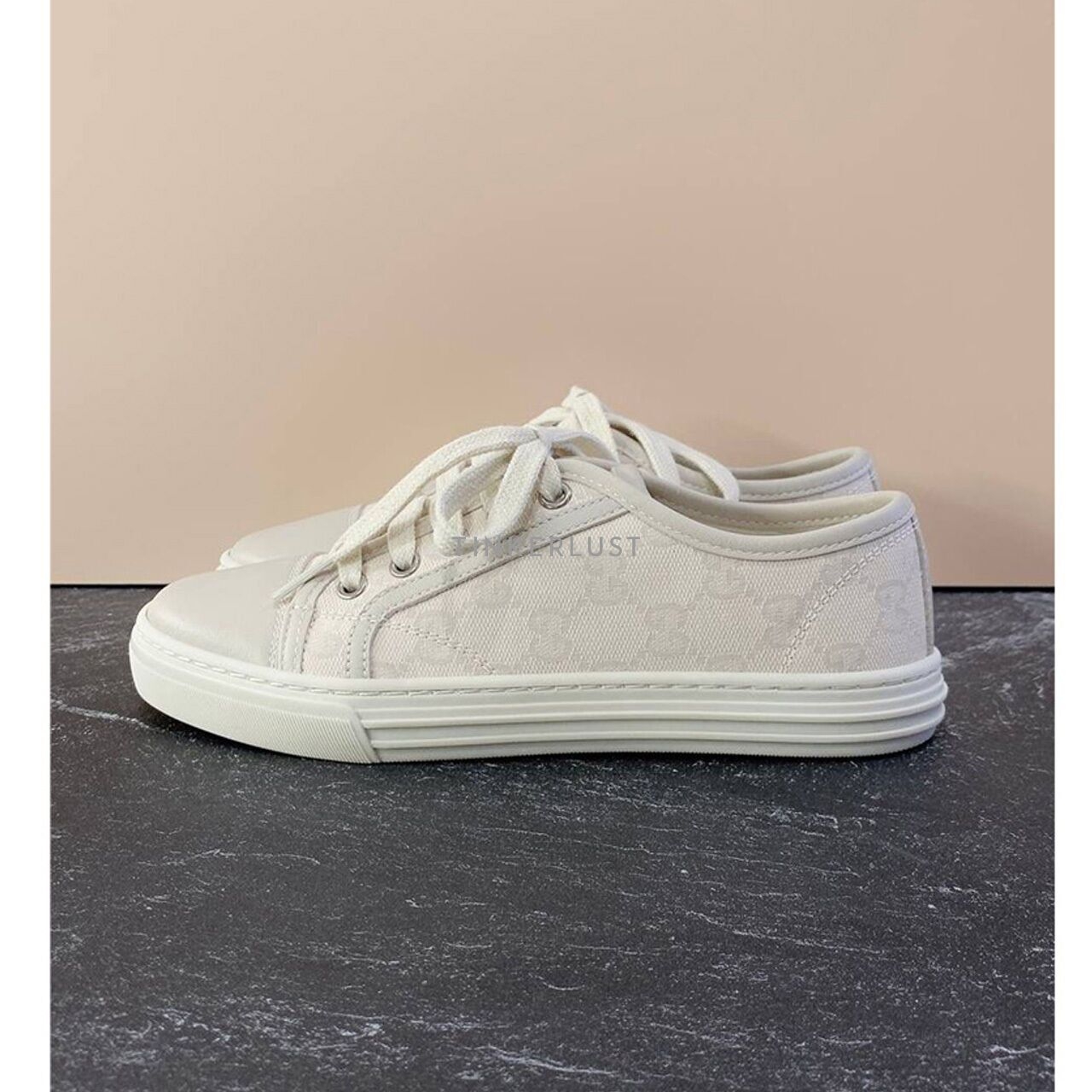Gucci White GG Canvas Sneakers