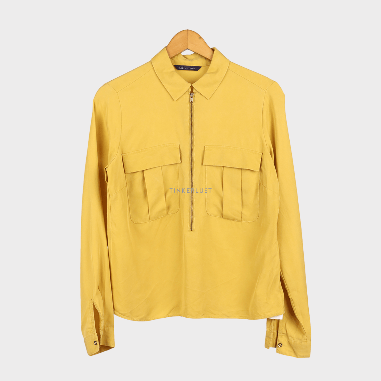 Marks & Spencer Yellow Zipper Blouse