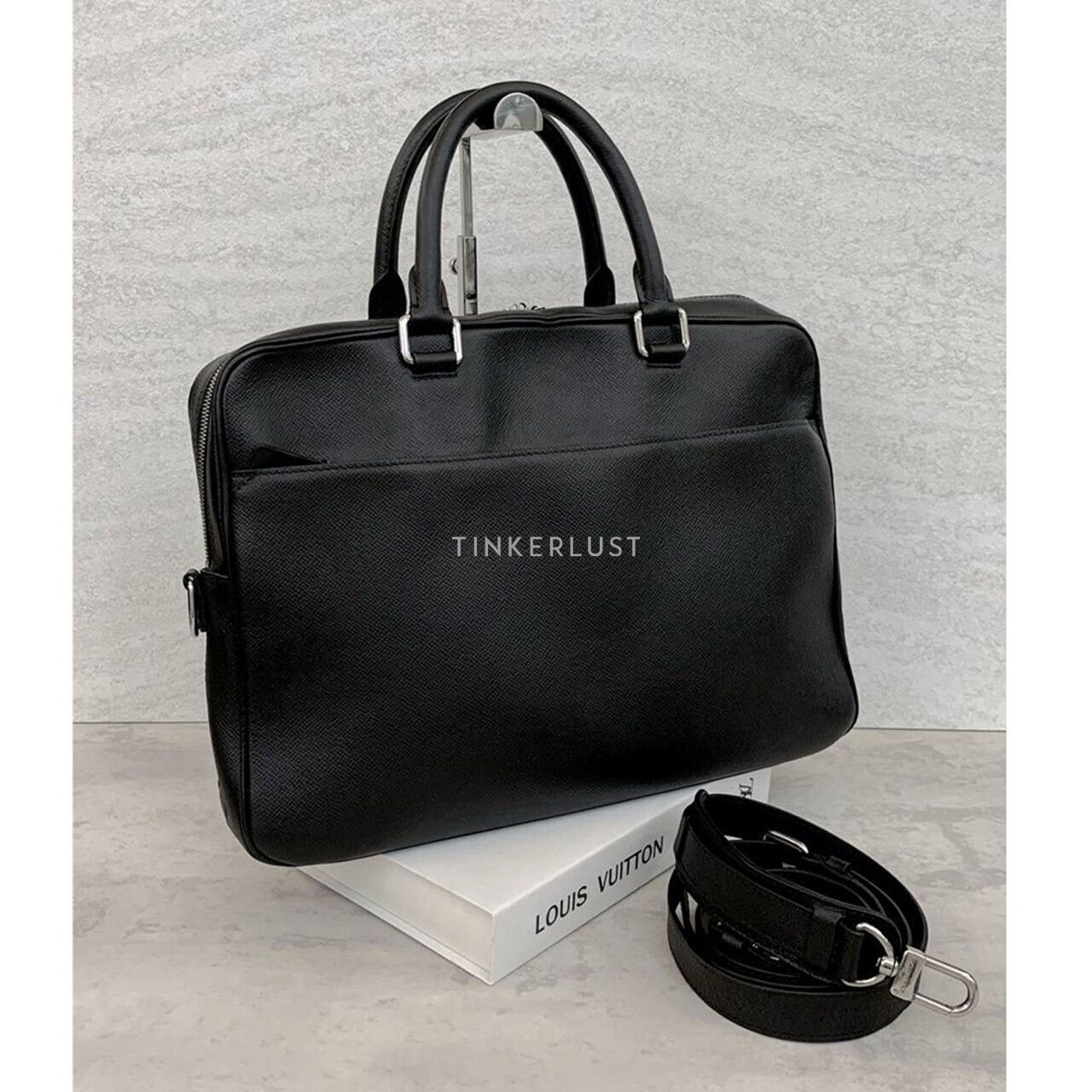 Louis Vuitton Briefcase Black Leather 2014 Satchel