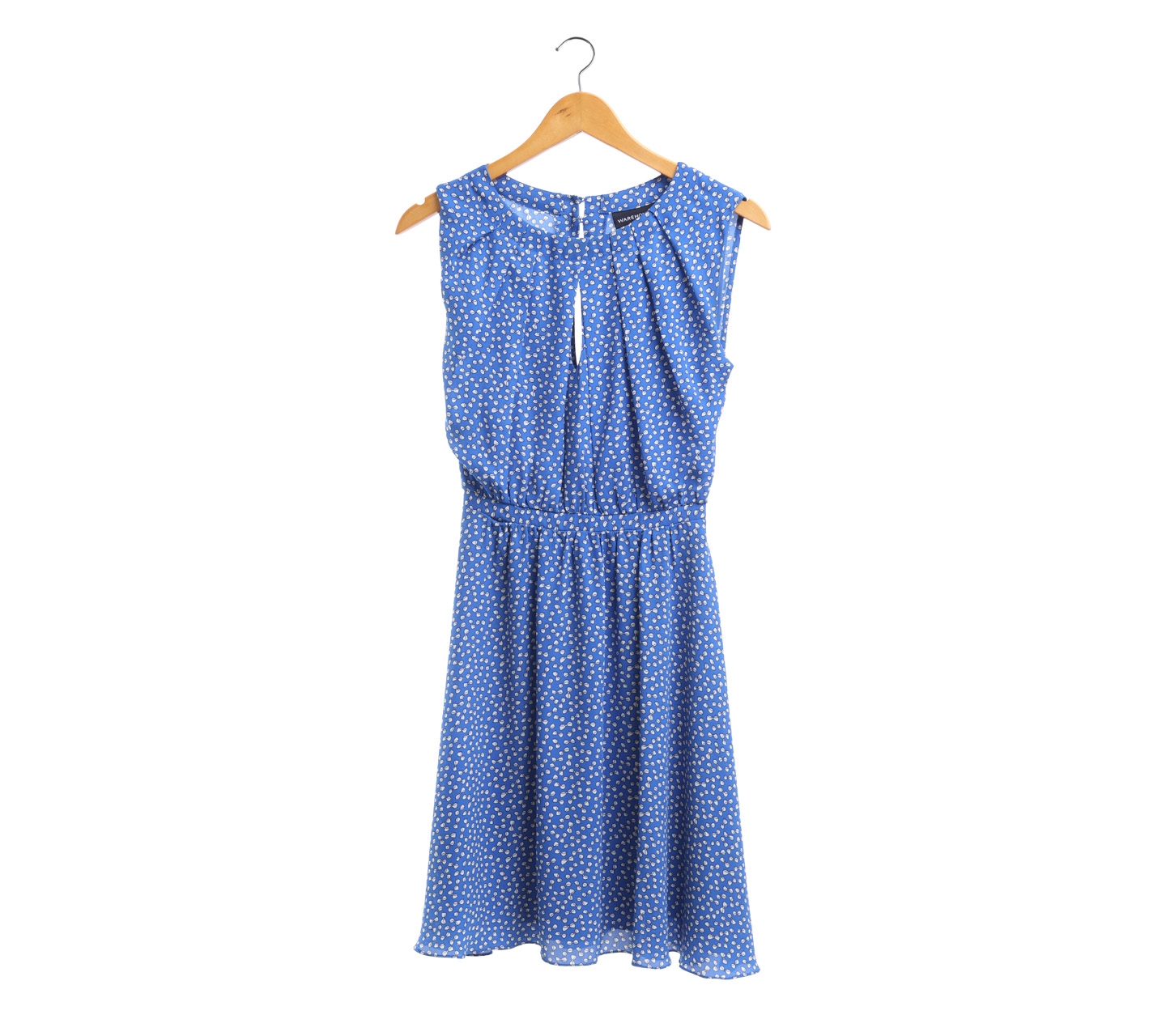 Warehouse Blue Pattern Mini Dress