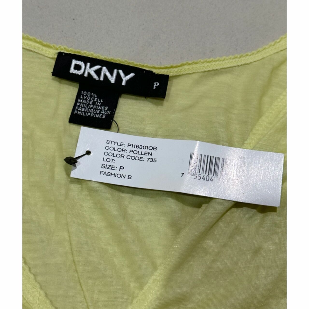 DKNY Light Yellow Sleeveless