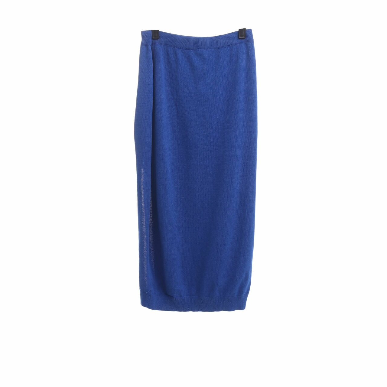 Pomelo. Blue Slit Midi Skirt