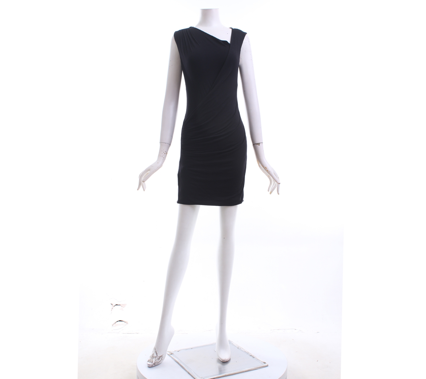 Bcbg MaxAzria Black Ainsley Shirred Mini Dress