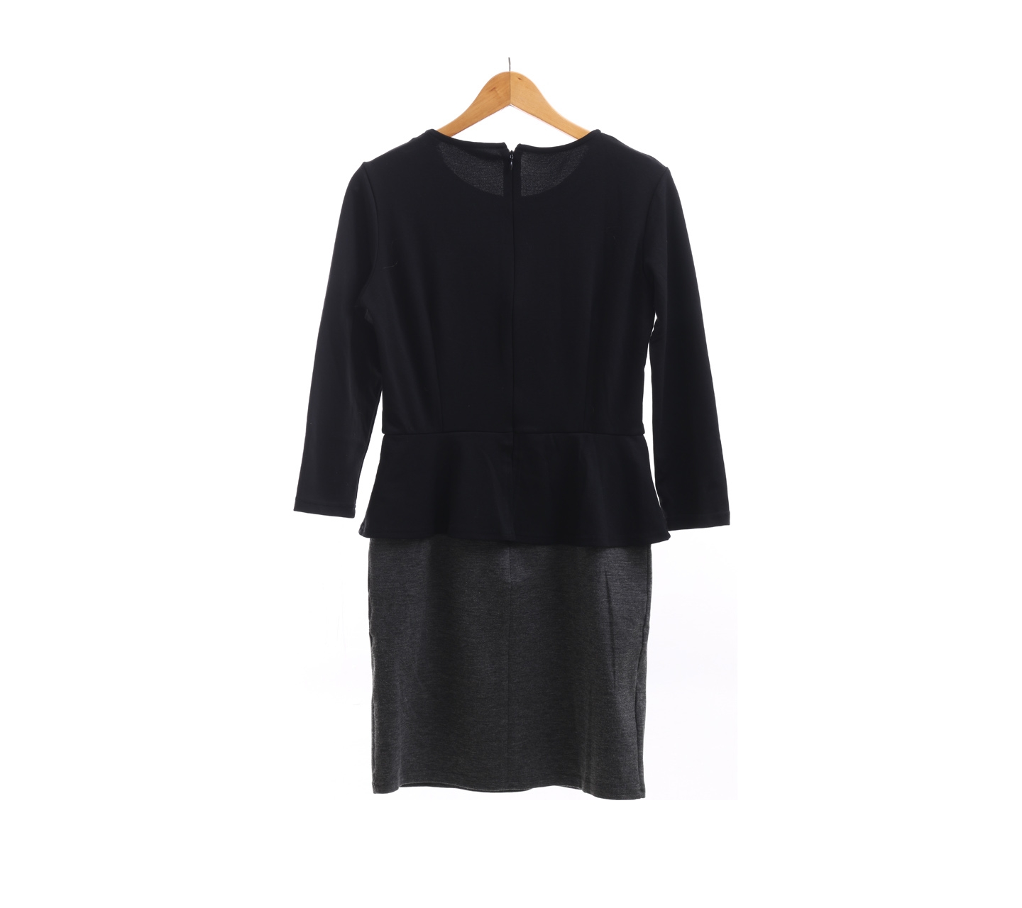 Uniqlo Black & Grey Peplum Mini Dress