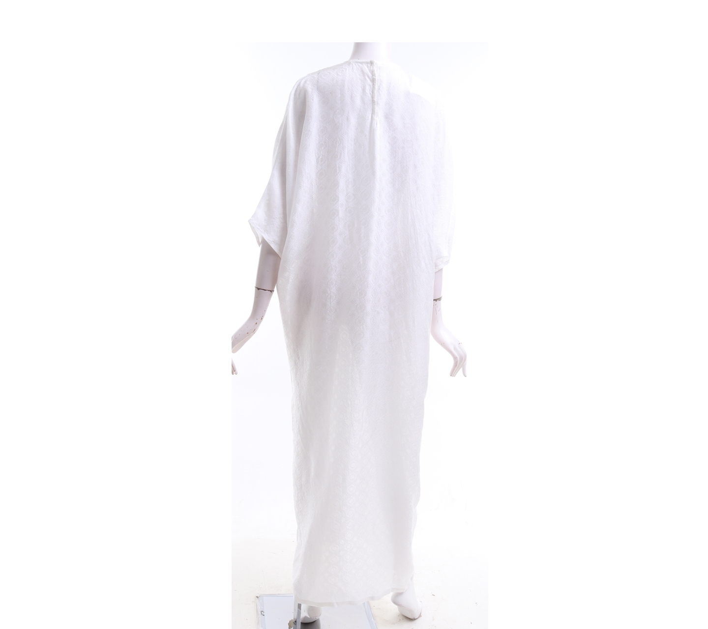 Febianihermaini Off White Kaftan Beaded Long Dress
