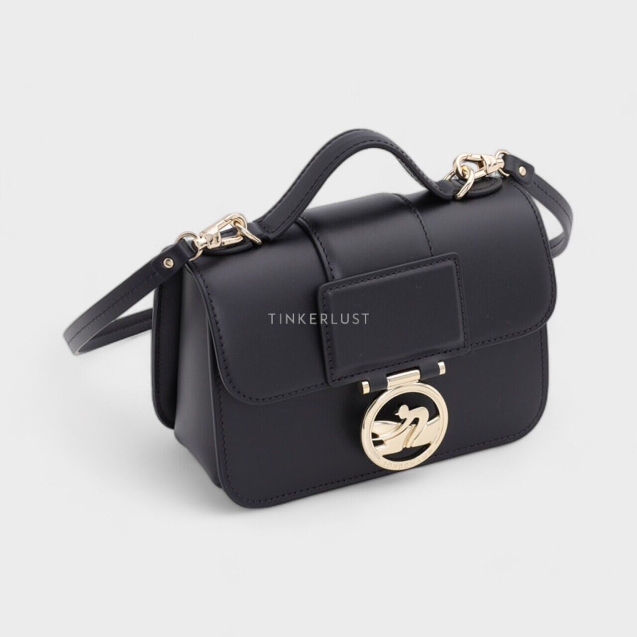 Longchamp Box Trot XS in Black Leather Crossbody Bag