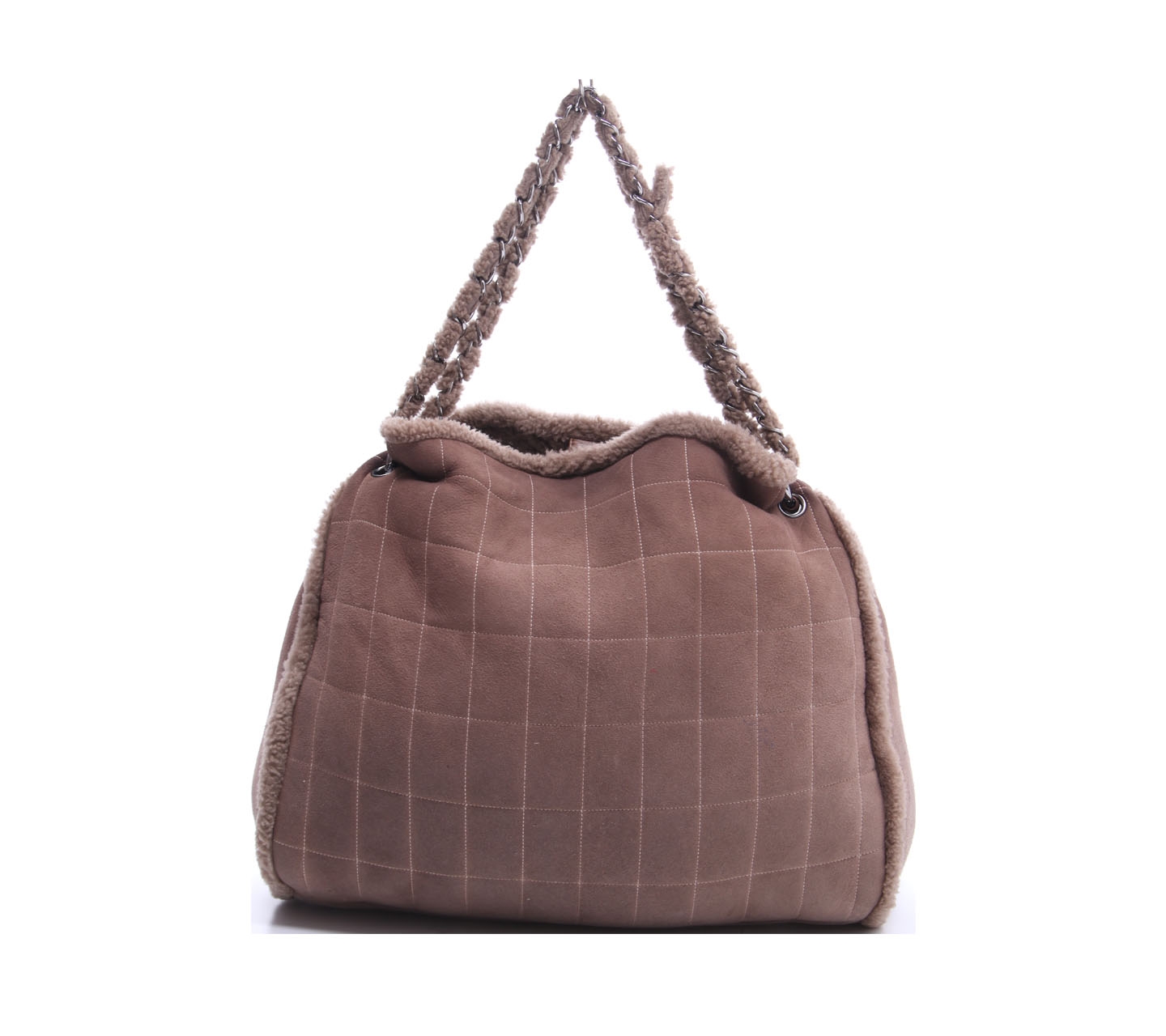 Chanel Brown Fur Shoulder Bag 