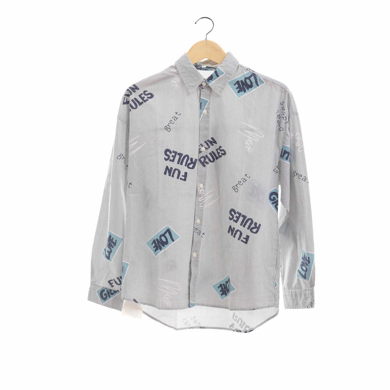 Private Collection Grey Stripes Shirt