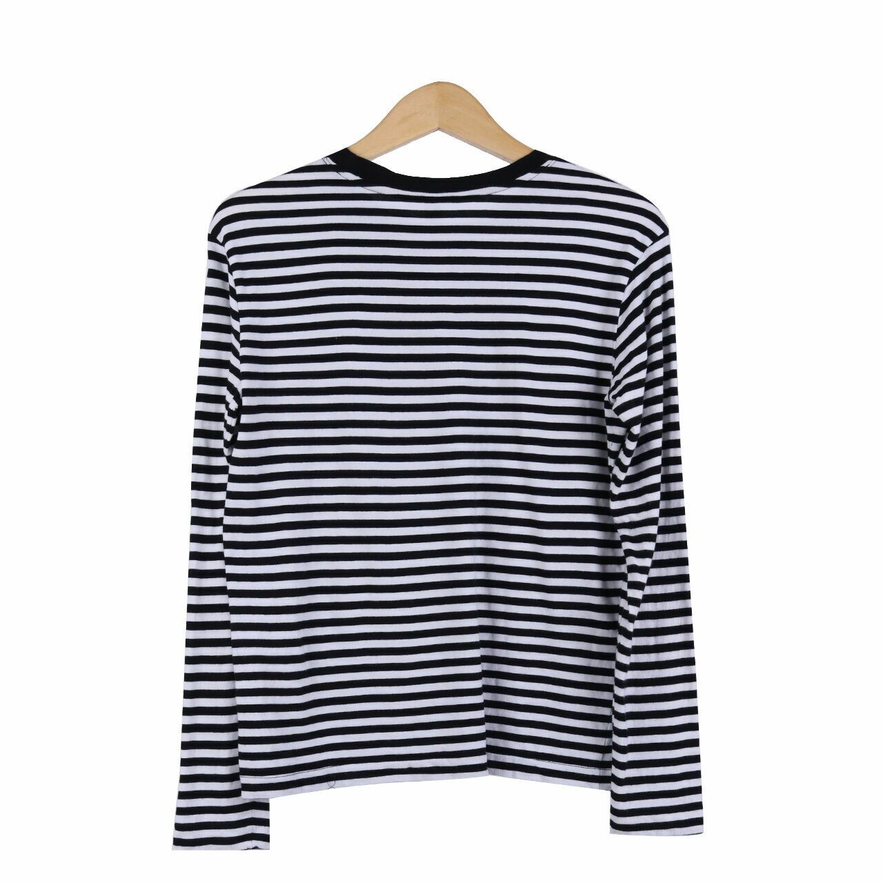 H&M Black & White Stripes Long Sleeve Shirt