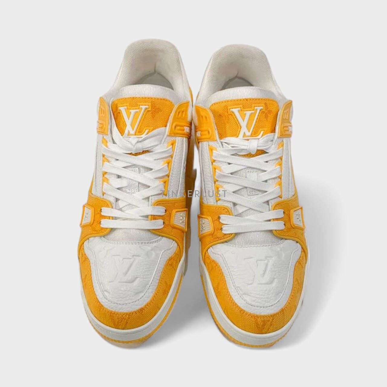 Louis Vuitton Trainer Yellow Monogram Denim White Sneakers