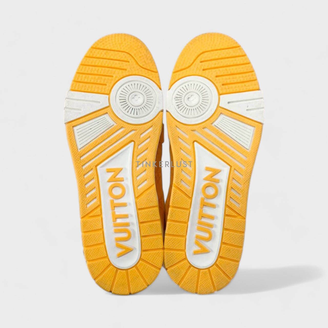 Louis Vuitton Trainer Yellow Monogram Denim White Sneakers