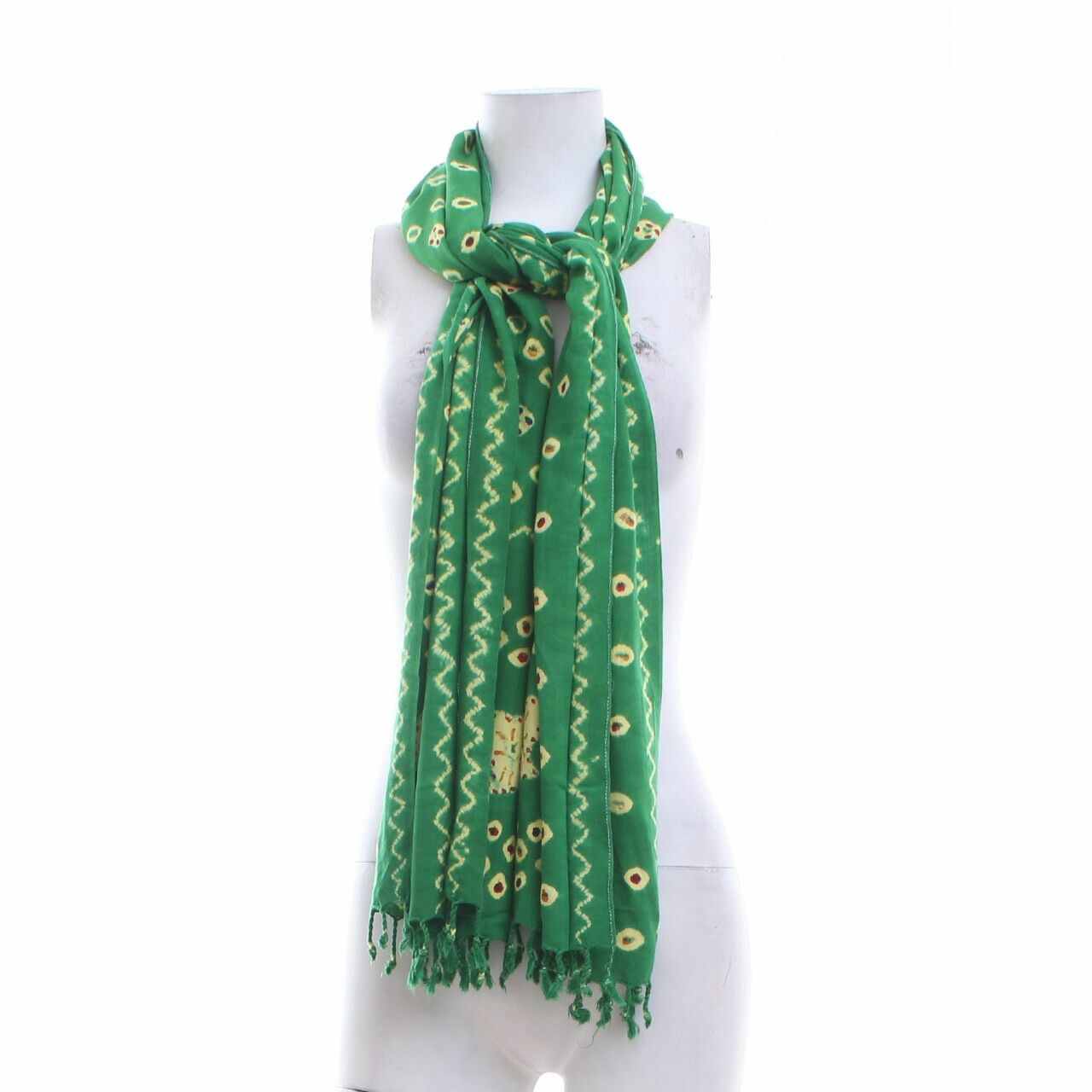 Private Collection Green Pattern Scarf