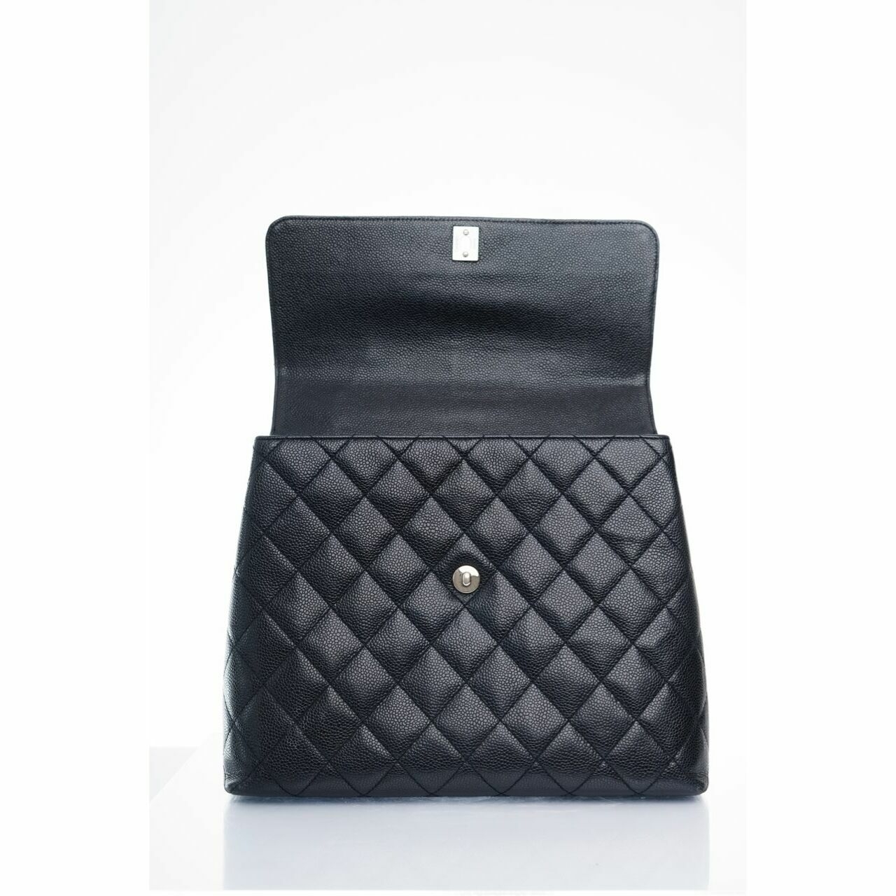 Chanel Metalasse Black Caviar Leather Top Handle Bag #6