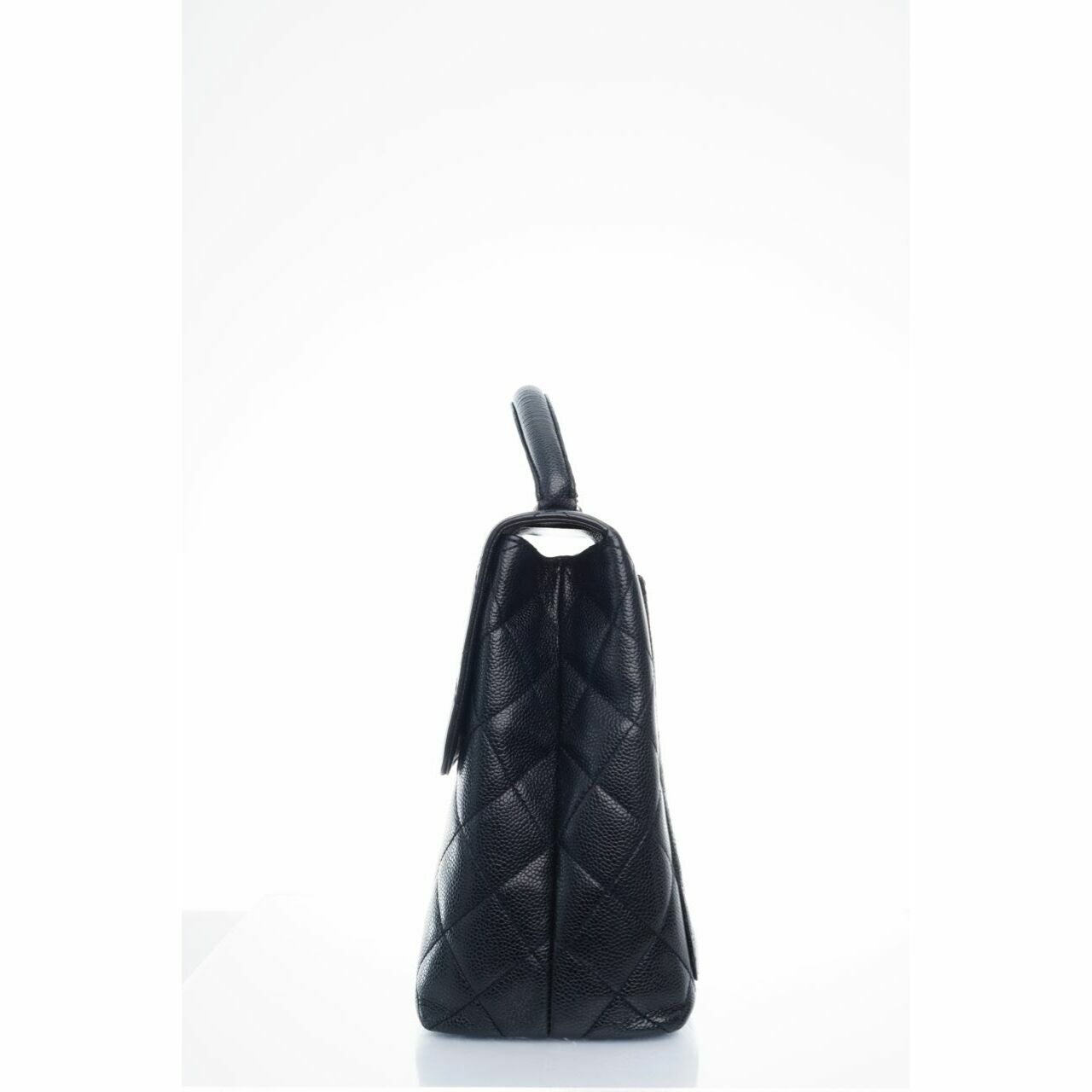 Chanel Metalasse Black Caviar Leather Top Handle Bag #6