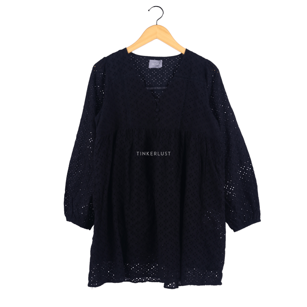 This is April Black Tunic Blouse