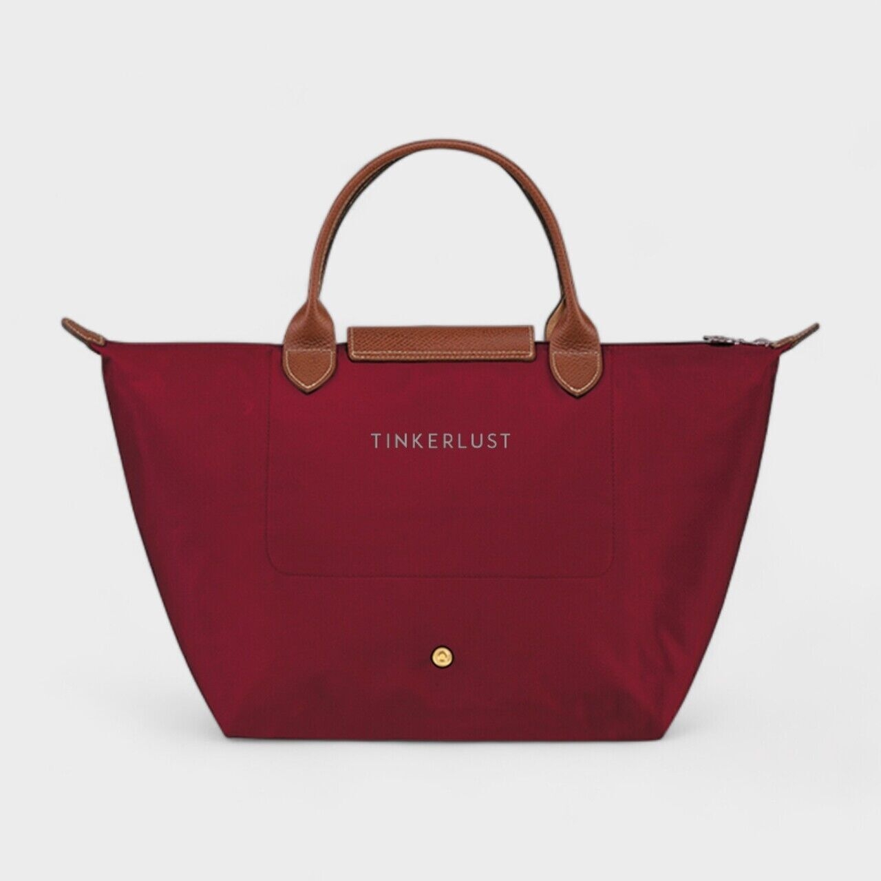 Longchamp Medium Le Pliage Top Handle Bag in Dark Red Handbag