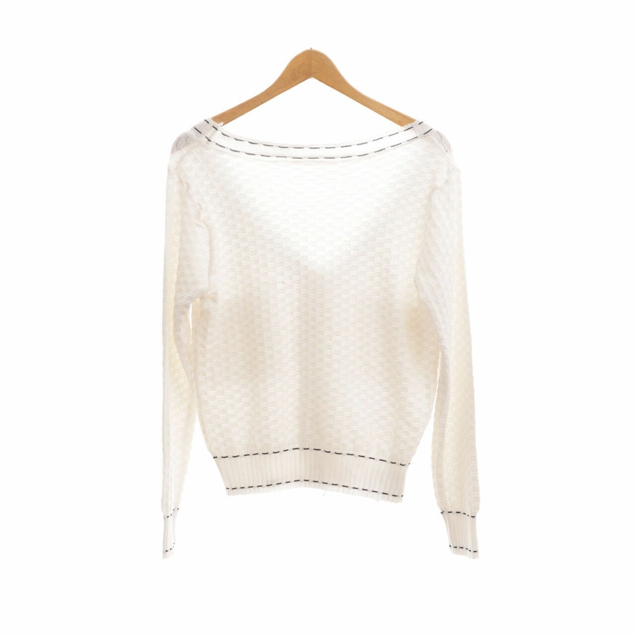 Private Collection White Knit Cardigan