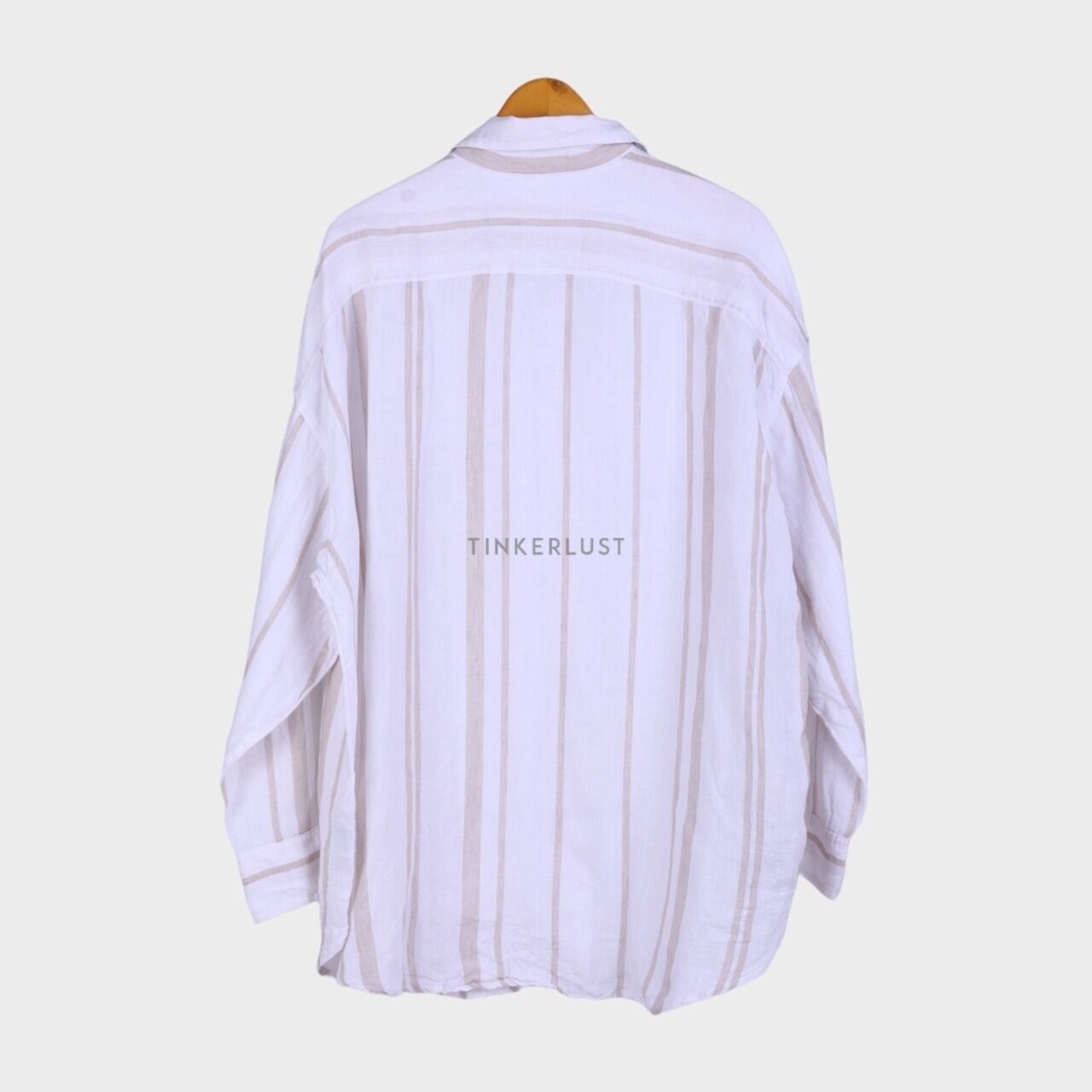 H&M Beige & White Stripes Shirt