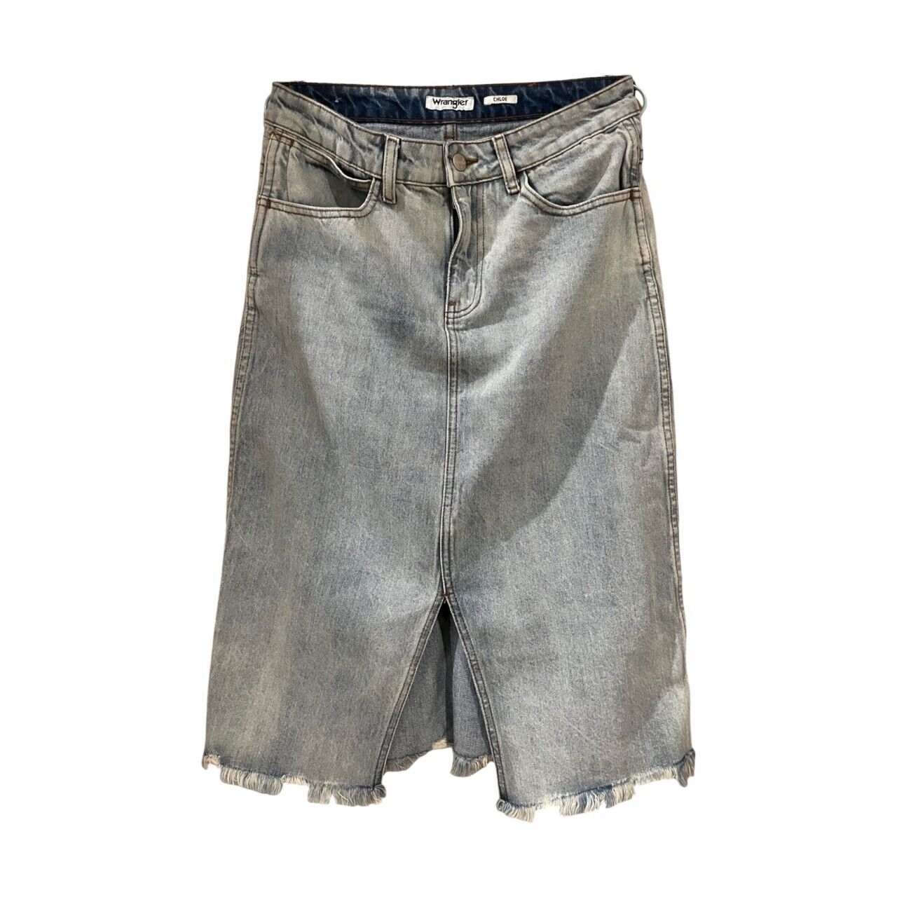 Wrangler Light Blue Washed Jeans Midi Skirt