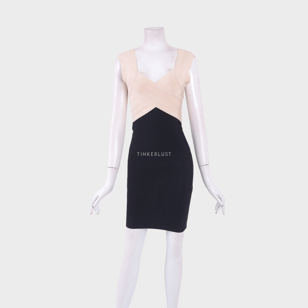 Bebe Black & Cream Mini Dress