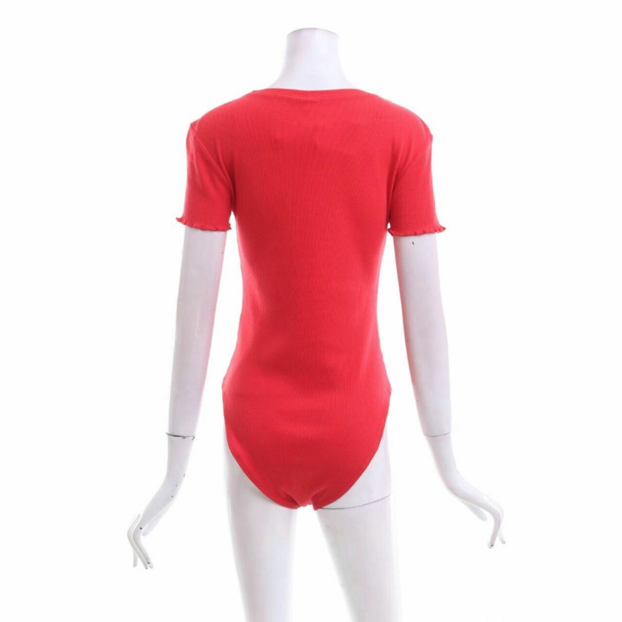 H&m Red Ribbed Bodysuit
